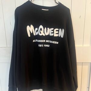 Alexander McQueen Black and White Logo Sweatshirt